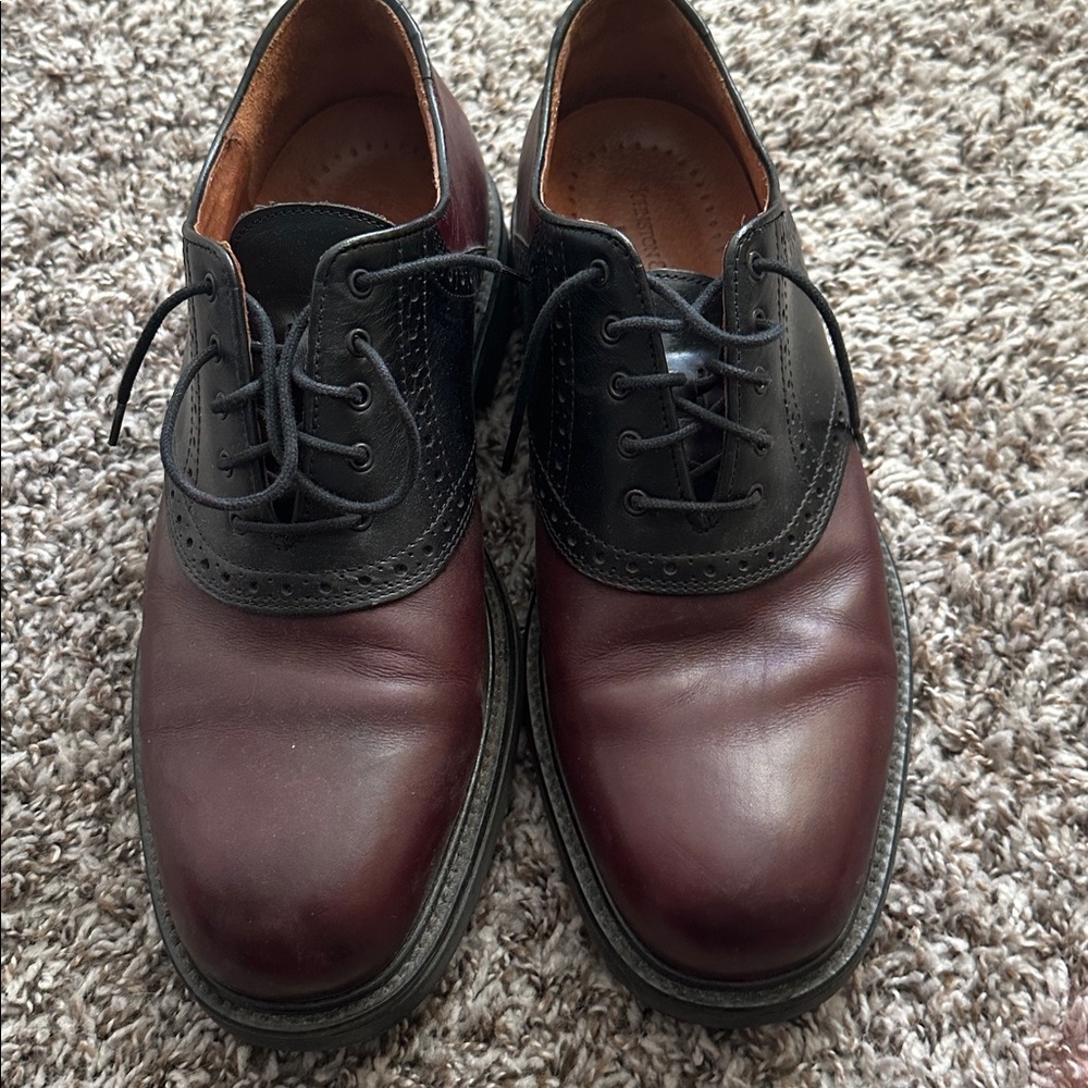 Johnston & Murphy Two-Tone Leather Oxfords